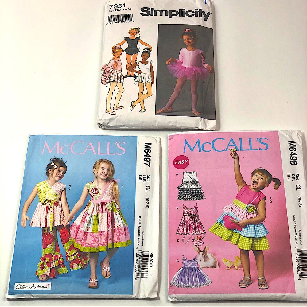 New uncut Simplicity & McCall’s sewing patterns